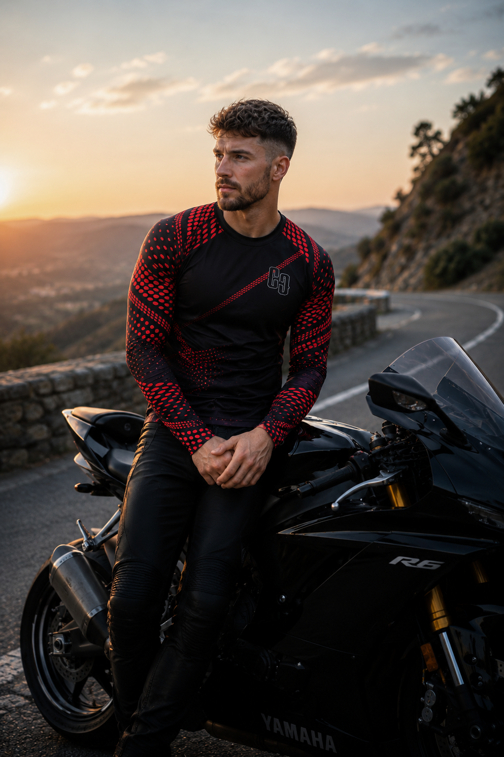 Vibrant Unisex Motorcycle Base Layer